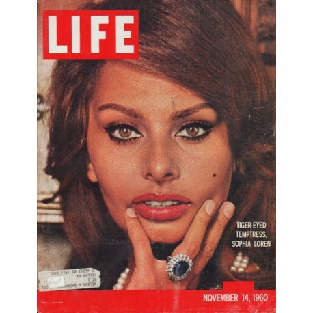 1960 LIFE Magazine Cover Page "Tiger-Eyed Temptress"
