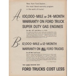 1961 Ford Trucks Ad "from Ford Dealers"