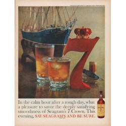 1960 Seagram's Ad "calm hour"