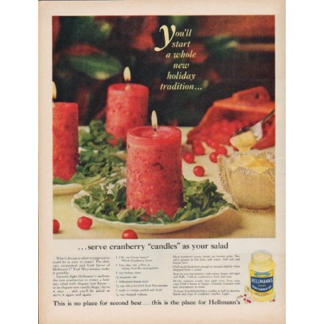 1960 Hellmann's Real Mayonnaise Ad "new holiday tradition"