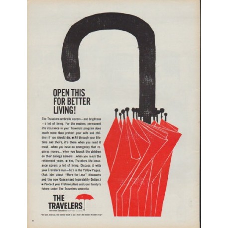 1960 Travelers Insurance Ad "better living"