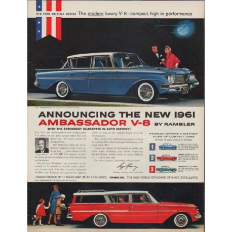 1961 Rambler Ad "Ambassador V-8"