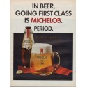 1967 Michelob Beer Ad "Going First Class"