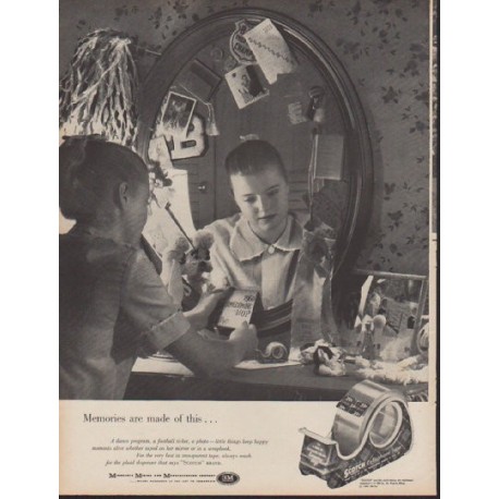 1960 Scotch Tape Ad "Memories"