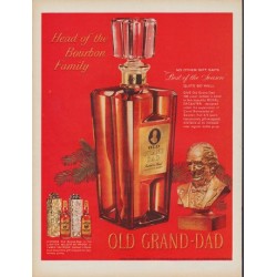 1960 Old Grand-Dad Ad "Head of the Bourbon Family"