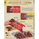 1960 Curtiss Candy Company Ad "Nuggets and Chips"