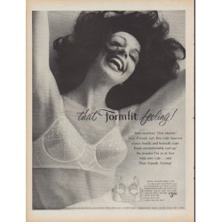 1960 Formfit Bra Ad "that Formfit feeling"