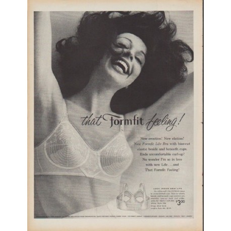 1960 Formfit Bra Vintage Ad that Formfit feeling