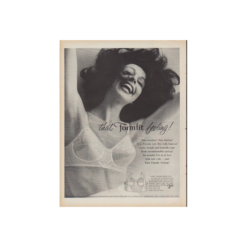 1960 Formfit Bra Vintage Ad that Formfit feeling