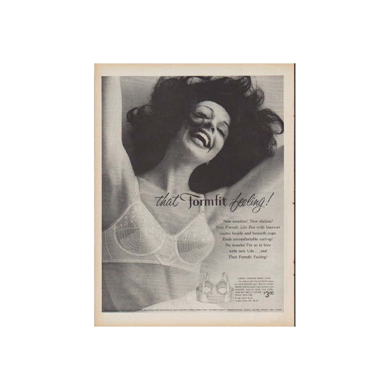 1960-Vintage ad for Formfit Bra`The Formfit Corp, lingerie (021415)