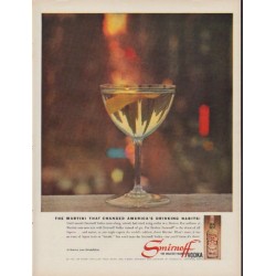 1960 Smirnoff Vodka Ad "The Martini"