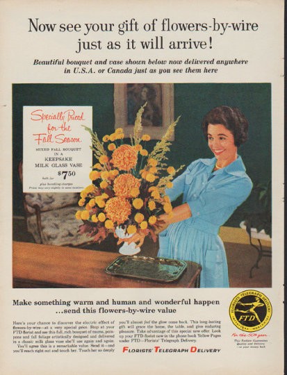 1960 Florists Telegraph Delivery Vintage Ad Quot See Your Gift Quot