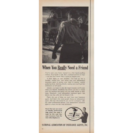 1960 National Association of Insurance Agents Ad "a Friend"