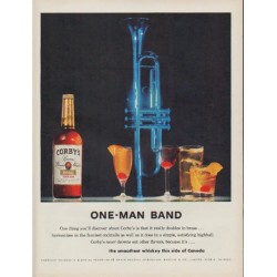 1960 Corby's Whiskey Ad "One-Man Band"