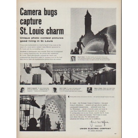 1960 Union Electric Company Ad "Camera bugs"