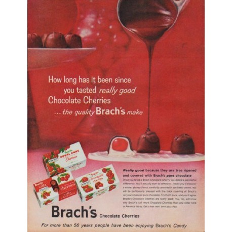 1960 Brach's Candy Ad "How long has it been"
