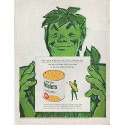 1960 Green Giant Ad "the little green dot"
