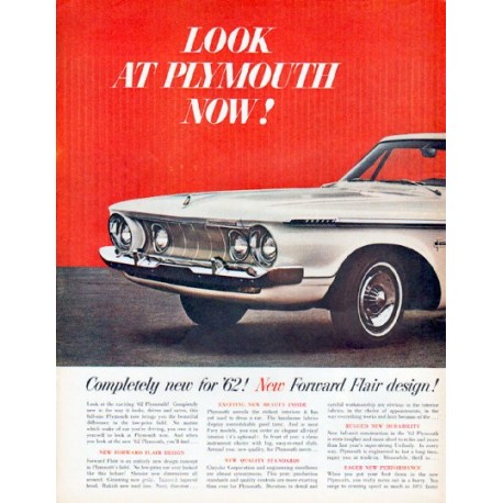 1962 Plymouth Fury Ad "Completely new for '62"