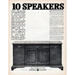 1961 General Electric Ad "10 speakers"