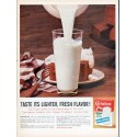 1961 Carnation Milk Ad "Lighter, Fresh Flavor"