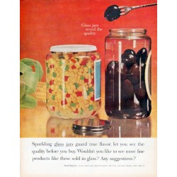 1961 Glass Container Manufacturers Institute Ad "Sparkling glass jars"