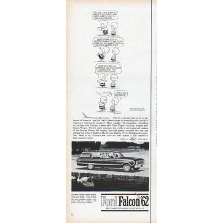 1962 Ford Falcon Ad "It's too late, Linus"