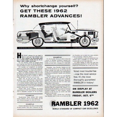 1962 Rambler Ad "Why shortchange yourself?"