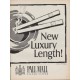 1967 Pall Mall Cigarettes Ad "Luxury Length!"