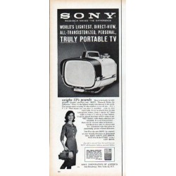 1961 SONY TV Ad "World's Lightest"