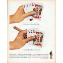 1961 Robt. Burns Cigar Ad "improve this hand"