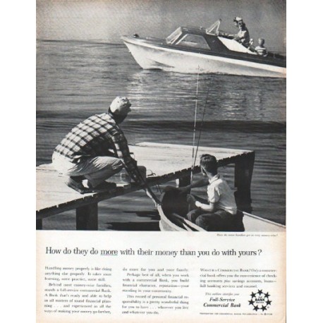 1961 Foundation for Commercial Banks Ad "How do they do more"