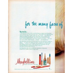 1961 Maybelline Ad "for the many faces"