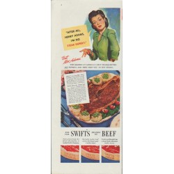 1942 Swift's Beef Ad "Henry Adams"