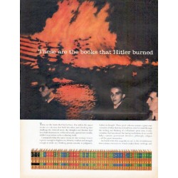1961 Great Books Ad "Hitler burned"