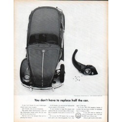 1961 Volkswagen Ad "half the car"