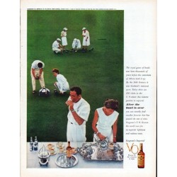 1961 Seagram's Whiskey Ad "The royal game of bowls"