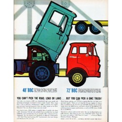 1961 GMC Trucks Ad "road, load or laws"