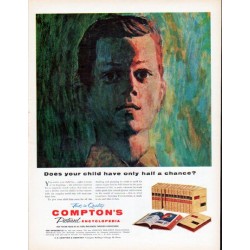1961 Compton's Encyclopedia Ad "half a chance"