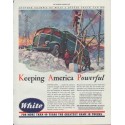 1942 White Trucks Ad "Keeping America Powerful"