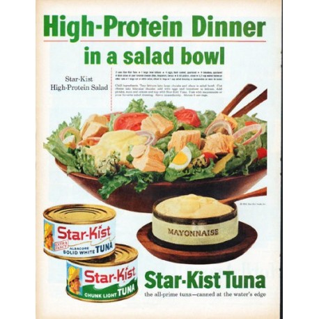 1961 Star-Kist Tuna Ad "High-Protein Dinner"