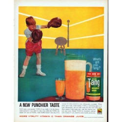 1961 Tang Breakfast Drink Ad "Punchier Taste"