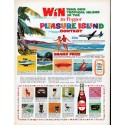 1961 Dr Pepper Ad "Pleasure Island Contest"