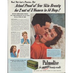 1942 Palmolive Soap Ad "New Skin Beauty"