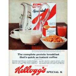 1961 Kellogg's Special K Ad "The complete protein breakfast"