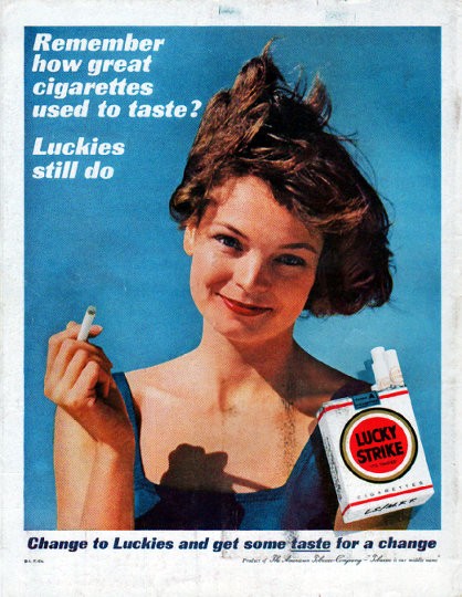 1961 Lucky Strike Cigarettes Vintage Ad 