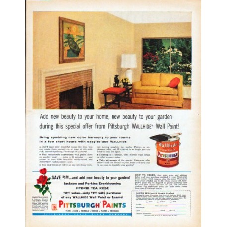 1962 Pittsburgh Paints Ad "Add new beauty"