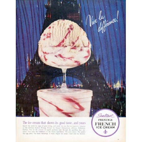 1962 Sealtest Ice Cream Ad "Vive la difference"