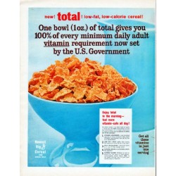 1962 total cereal Ad "One bowl"