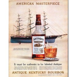 1962 Antique Bourbon Ad "American Masterpiece"