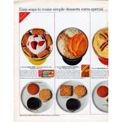 1962 Nabisco Ad "Easy ways to make simple desserts"